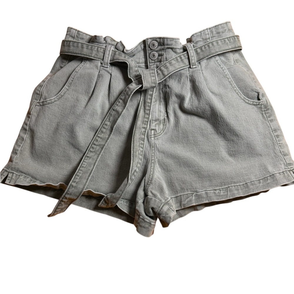 American Eagle Coastal Cowgirl 10 Boho Paperbag Waist Denim Shorts Coastal